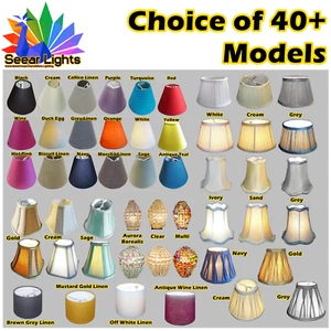 Clip On the Bulb Mini Lampshades Shades for Light Fittings Wall Lamps Retro Look - Picture 1 of 111