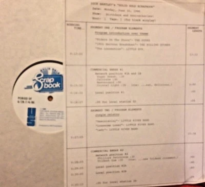 RADIO SHOW: B-DAYS 6/30/86 FULL SETS w/LITTLE RIVER BAND, BILL WITHERS, SUPREMES - Image 1 of 2