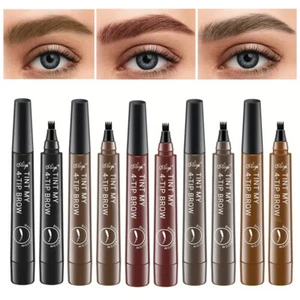 Microblading Tattoo Eyebrow Ink Pen Long Lasting Eye Brow Pencil 3D Fork Makeup↑ - Picture 1 of 29