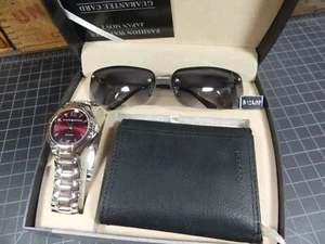 Suisse Echnik Quartz Watch Men's Sunglasses Wallet Gift Set in Box NIP - Picture 1 of 9