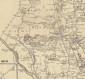 Cumberland Blackstone Valley Falls RI 1870 mappe con nomi di proprietari di case mostrati - Foto 1 di 6