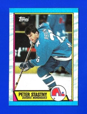 1989-90 Topps HOCKEY #143 PETER STASTNY NRMINT+ HOF QUEBEC NORDIQUES (TM1) - Image 1 of 2