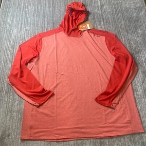 Simms Solarflex Hoody Mens XXL Red Fishing Shirt Longsleeve Stretch UPF Outdoor - Picture 1 of 13