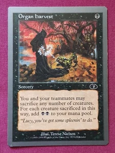 Magic The Gathering UNGLUED ORGAN HARVEST black card MTG - Picture 1 of 2
