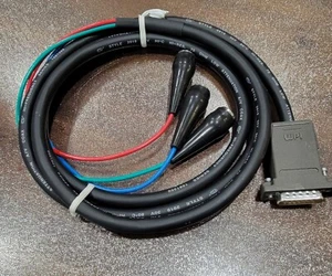 DB15 to 3x BNC\ Monitor Cable RGB Apple Mac 6 FEET - Picture 1 of 5