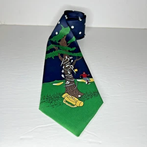 EC Vintage A. Rogers Hand Made Neck Tie Golf Lover Golf Hater Funny Novelty Tie - Picture 1 of 9