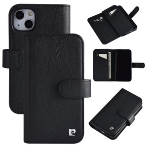 �tui Pierre Cardin type livre fermeture magn�tique pour iPhone 13 & 14 - noire - Imagen 1 de 4