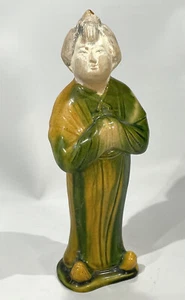 Antique Chinese Sancai Glaze Woman Tomb Pottery Figurine - Picture 1 of 11