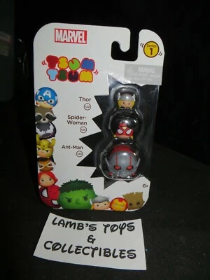 Marvel Tsum Tsum Vinilos Serie 1 - Paquete de 3 Disney Thor Spider-woman Ant-man Juguetes Foto 1 de 4