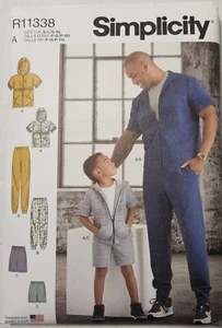 Simplicity R11338 (S9482) Boy's and Men's Tracksuit ~ Size Boy S-L/ Men S-XL - Picture 1 of 4