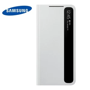 Coque Étui Smart Clear View Cover Samsung Galaxy S21 5G - Gris Clair OFFICIEL  - Zdjęcie 1 z 6