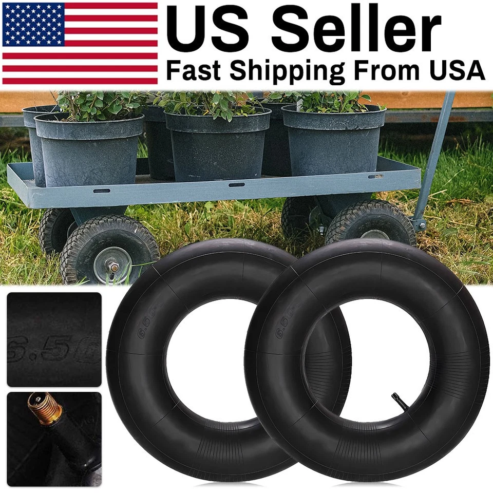 Pair 16x6.50-8 Tubes 16X6.5-8 16X650-8 ATV Mower Tire Inner Tube TR13 Heavy Duty
