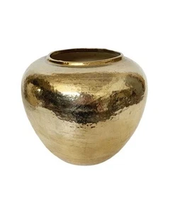 ORCIO BOMBATO ORO IN CERAMICA CM 29 X 25 H. - Foto 1 di 1