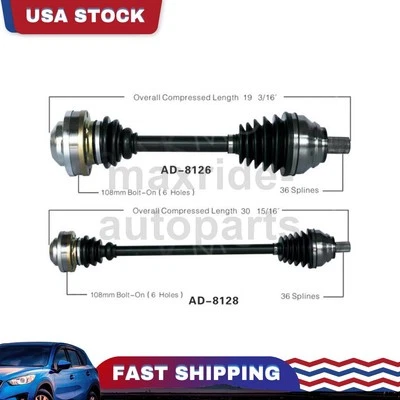 Front Passenger Driver Side CV Axle Joint Fits Audi A3 2.0L Volkswagen CC 2.0L - Image 1 of 3