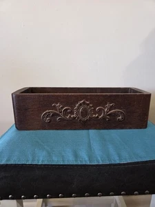 Antigua máquina de coser Singer cajón madera ornamentado con lado decorativo - Imagen 1 de 8