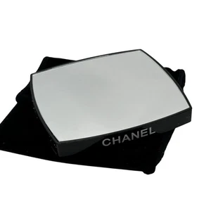 CHANEL Beaute VIP GWP Gift Double Sided Compact Makeup Mirror & Black Pouch - Picture 1 of 7