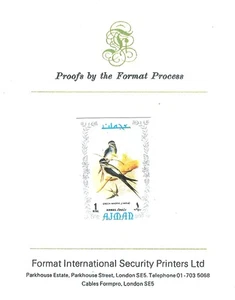 UAE United Arab Emirates Ajman 1971 Birds Flowers Fauna Flora - Rare Proof MNH - Picture 1 of 1