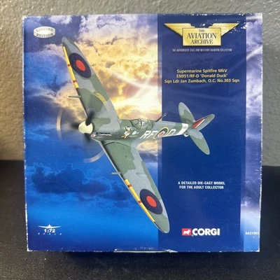 CORGI Aviation Supermarine Spitfire MkV 'Donald Duck' No 303 Sqn AA31903 - Image 1 of 4