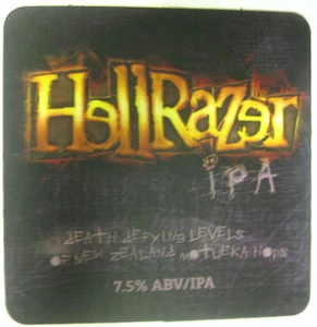 HELLRAZER IPA Beer COASTER, Mat, DuClaw MARYLAND 2012, Wording Different of back - Picture 1 of 2