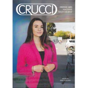 Crucci Knitting Pattern, Roll Collar Cardigan, For DK Machine Wash 8ply - Picture 1 of 1