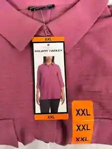 NWoT Hilary Radley Women's Dressy Button Front Shirt Pink Size 2XL $50 4C629 - Picture 1 of 1