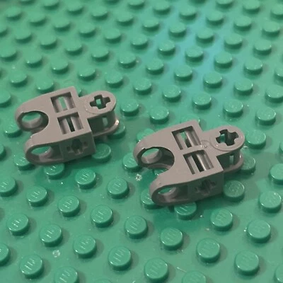 LEGO Technic Axle Connector 2x3 with Ball Joint Socket - Dark Grey x 2  /32174 - Image 1 of 3