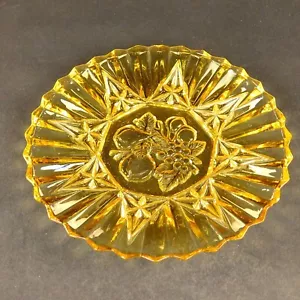Vintage Bernstein Pionier Pressglas Mittagessen Teller Obst Muster 8" Durchmesser MCM - Bild 1 von 9