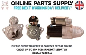 Starter Motor for SAAB 9-3 2.0 T XWD CONVERTIBLE ESTATE (2004 to 2015) -New - Picture 1 of 17