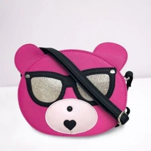 Adorable Lily Bloom Cool Bear Mini Crossbody Bag - Pink - Picture 1 of 3