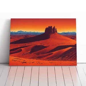 Contoured Desert Canvas Wall Art Print Framed Picture Decor Living Room Bedroom - Picture 1 of 5