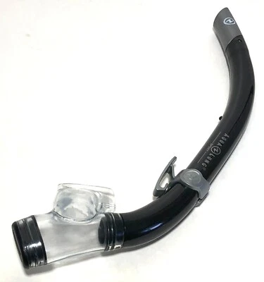 New Black Adult Aqua Lung Sport Swim Snorkel - Clips On To Goggles- Water Sports - Image 1 of 4