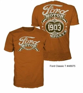 Ford Classic T-Shirt - 1903 Logo on a Rust Color Shirt * Free Shipping to USA! - Picture 1 of 2