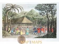 Tahiti Queen Purea Surrender to Capt Wallis Hawkesworth 1778