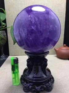 4.6LB natural amethyst polished ball sphere quartz crystal healing Reiki gift - Picture 1 of 6