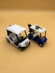 Carro de golf y palos Gator de plástico 4"" modelo coche de juguete azul blanco + carro de golf DecoPac - Imagen 1 de 8