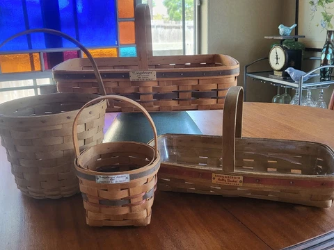 Longaberger  1980's Basket Bundle Of 4 Collectible Baskets! Cover