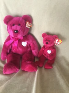 TY Beanie Buddy and Beanie Baby VALENTINA Bears. - Picture 1 of 11