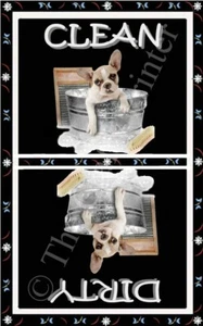 SPÜLMASCHINENMAGNET - HUND in Waschwanne (sauber-schmutzig) KOSTENLOSER VERSAND! - Bild 1 von 1