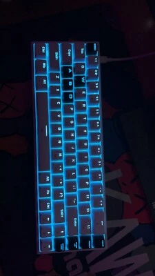 wired 65% Gaming Keyboard. Customized With Corsair Keys. Cherry MX Blue Clicky. - Image 1 of 2
