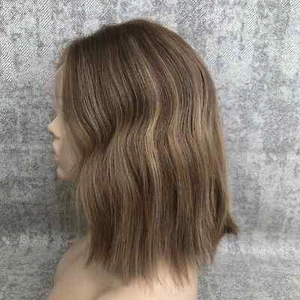 Balayage European Virgin Hair Jewish Wig Swiss Lace Front Top Kosher Wig - Picture 1 of 10