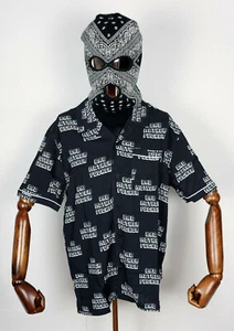 Huf Worldwide Skateboard T-Shirt Tee Woven Hemd Pulp Fiction Bad MF Black En S - Picture 1 of 2