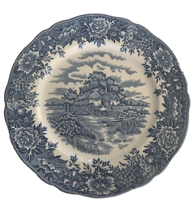 Piatto da portata vintage inglese Village by Salem China Co. Olde Staffordshire - Foto 1 di 10