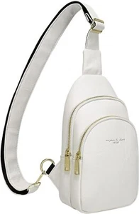 INICAT Crossbody Sling Bags Fanny Packs Purses Chest Bag for Women White  - Picture 1 of 8