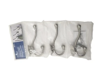 Lote de 3 Brainerd #B12076-SN-A Arco Curvo Abrigo y Gancho para Sombrero, Níquel Satinado, NUEVO Foto 1 de 4