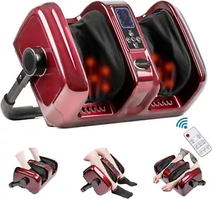 Red Electric Shiatsu Foot Massager Machine Gift with Heating and Remote Control - Picture 1 of 9