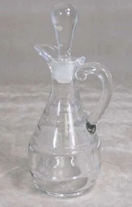 Vintage Heisey Glassware Glass #1485 Saturn Oil Cruet & Stopper Crystal Clear - Picture 1 of 3