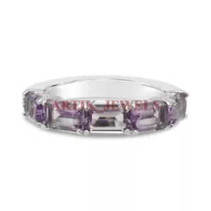Natural Amethyst Gemstone with 925 Sterling Silver Ring for Women's #3224 - Picture 1 of 10