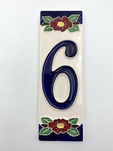 Ceramic Number Tile House Address #6 or #9