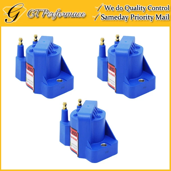 Performance Ignition Coil 3PCS for Buick Cadillac Chevrolet Isuzu Pontiac, Blue - Image 1 of 2