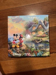 Disney Thomas Kinkade Mickey & Minnie Sweetheart Cove 750 Pieces Puzzle - Picture 1 of 3